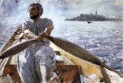 Anders Zorn Kaik oarsman oil painting